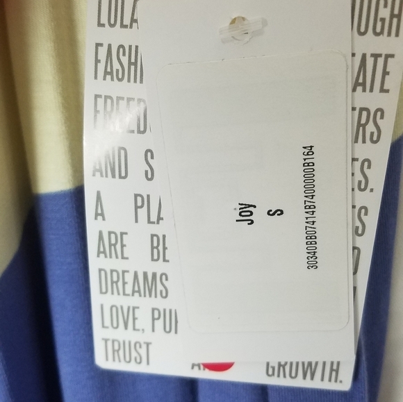 Lularoe striped Joy long open front long cardigan vest - Picture 8 of 9